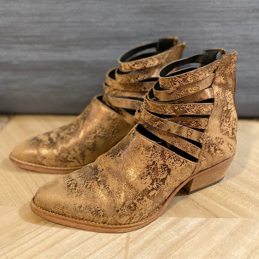 Metallic Free People Booties